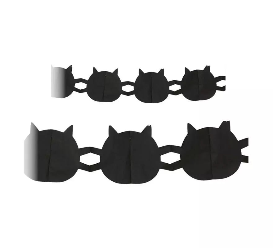 Translation missing: en.Guirnalda de Gato negro Halloween de 3 m