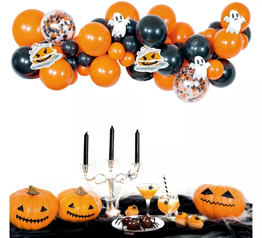 Translation missing: en.Guirnalda de Globos Sticker Halloween 45 Piezas