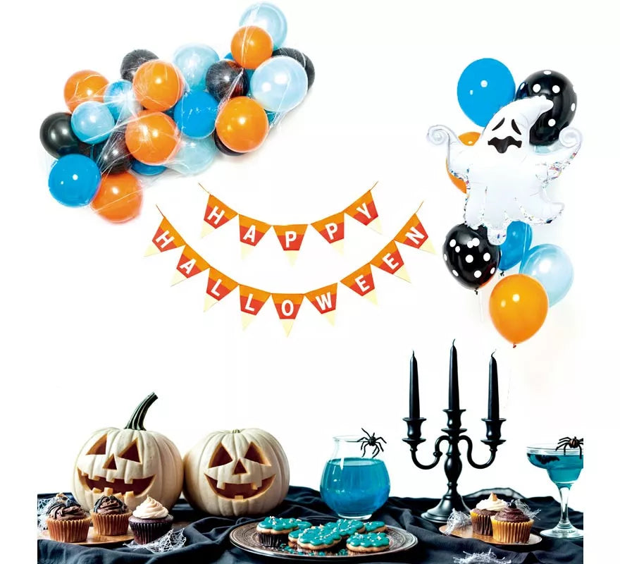 Translation missing: en.Guirnalda de Globos y Happy Halloween 29 Piezas