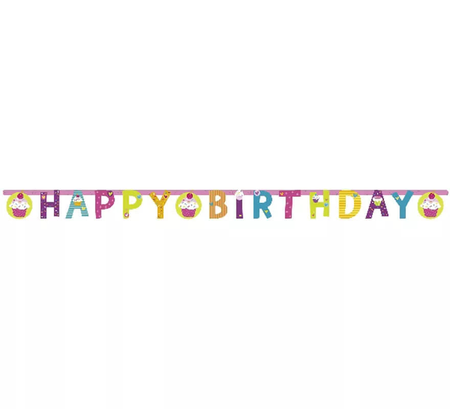 Translation missing: en.Guirnalda de Happy Birthday de Cupcake