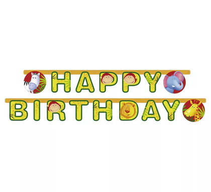 Guirnalda de Happy Birthday de Safari