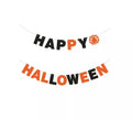 Guirnalda de Happy Halloween naranja y negro de 3 m