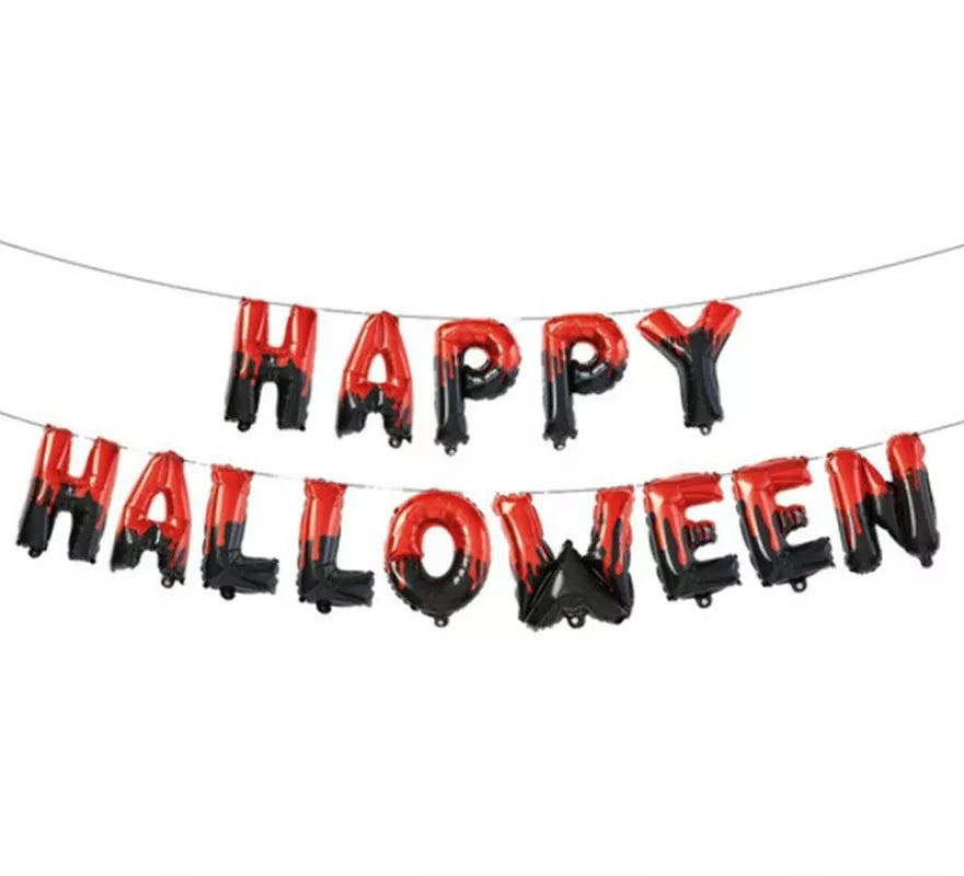 Translation missing: en.Guirnalda de letras de Globos Foil Happy Halloween