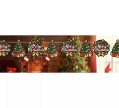 Merry Christmas garland of 300 cm and 16x16 cm per figure