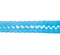 Sky blue paper garland measuring 17x300 cm