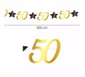 Guirnalda Dorada 50 Años Cumpleaños y Aniversarios de 300 cms