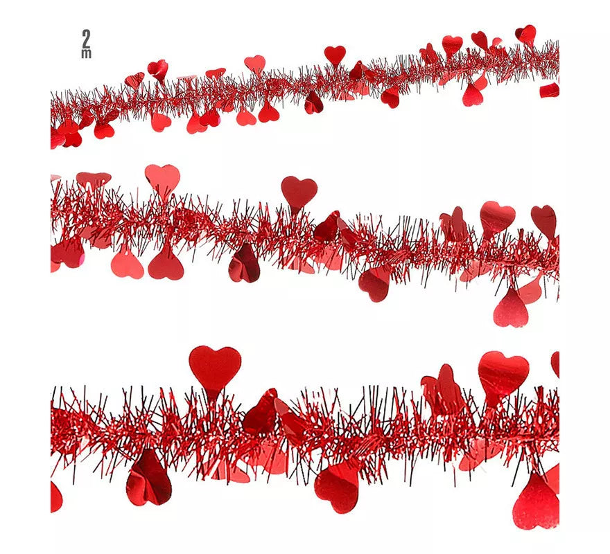 Translation missing: en.Guirnalda Espumillón de Corazones de San Valentín de 2 mts