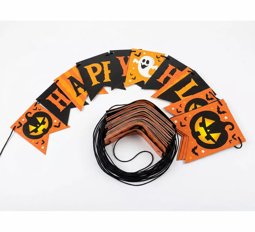 Guirnalda 'Happy Halloween' de 300 cm 20x15 cm
