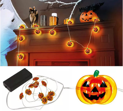 Guirnalda Hilo de Calabazas a Pilas 10 Leds