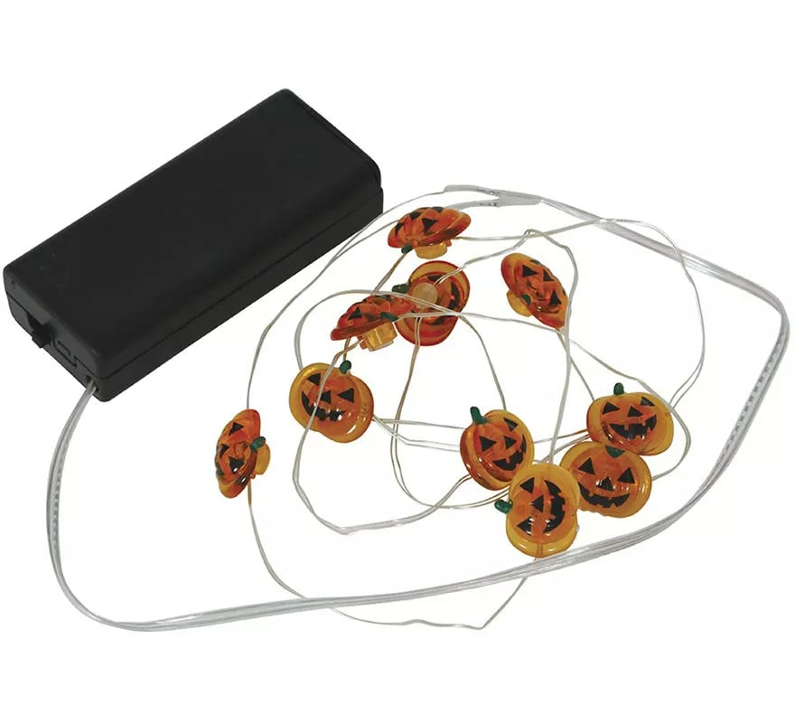 Guirnalda Hilo de Calabazas a Pilas 10 Leds