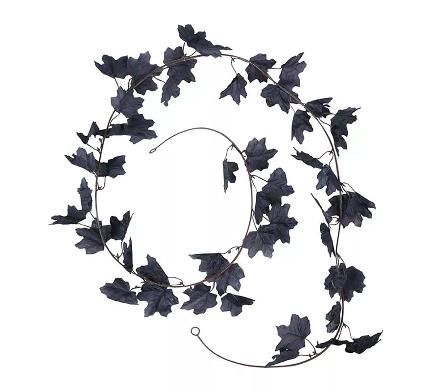 Guirnalda Hojas Negras 180 cm