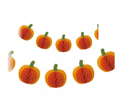 2 m Pumpkin Honeycomb Garland