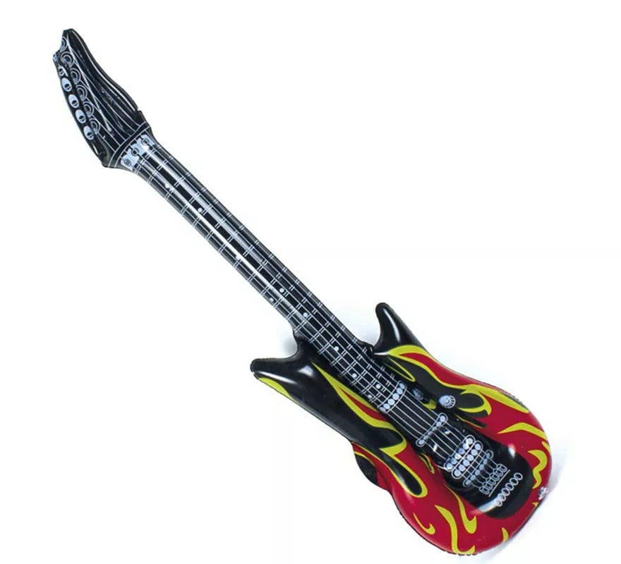 Translation missing: en.Guitarra de Rockero llamas hinchable de 90 cm