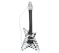 95cm Inflatable Zebra Print Rockstar Guitar