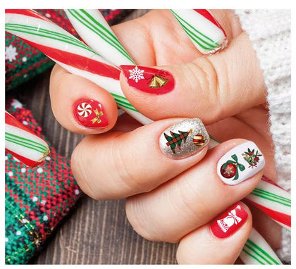 Hoja con Pegatinas para Uñas Navidad de 10x7 cm