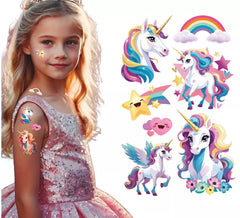 Unicorn Tattoo Sheet 14x30 cm