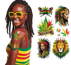 Sheet of Jamaican Tattoos 14x30 cm