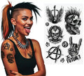 Hoja de Tatuajes Punk de 14x30 cm
