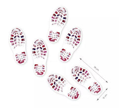 Pegadas de sapato com sangue 28x12 cm