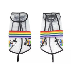 Capa de chuva ajustável para cachorro Disney Pride