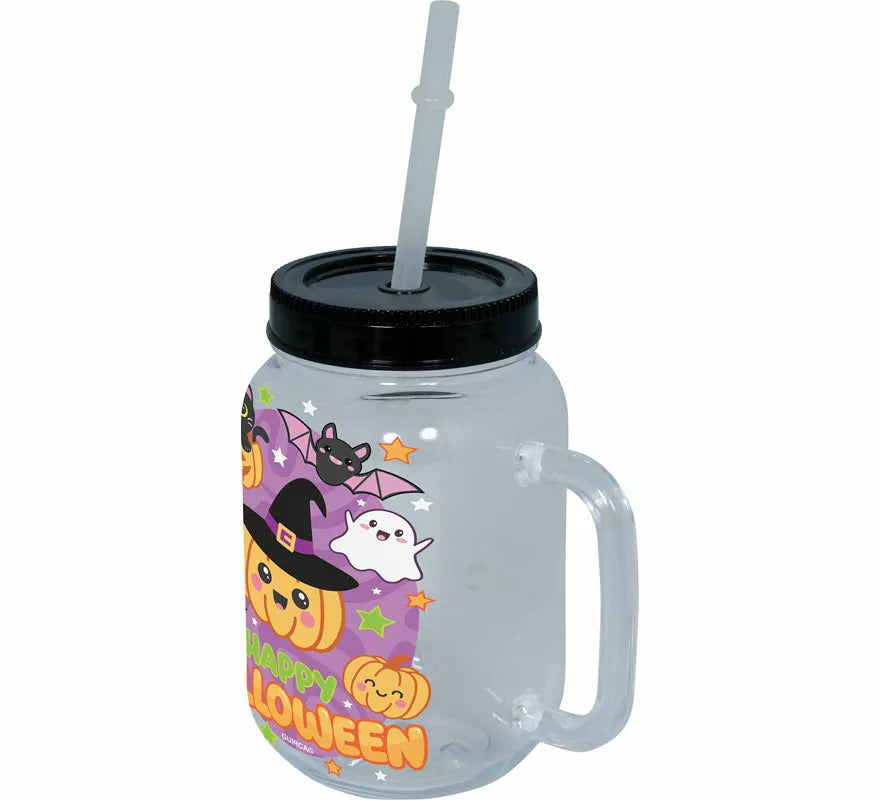 Translation missing: en.Jarra Happy Halloween con Pajita de 14 cm