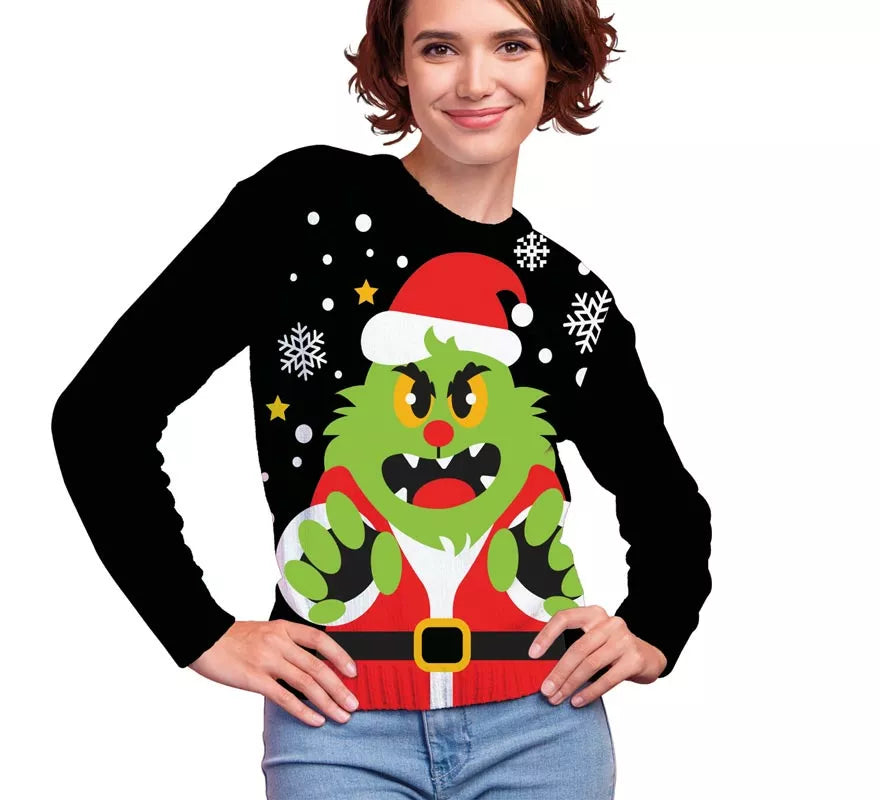 Translation missing: en.Jersey de Duende Gruñón de Navidad para mujer