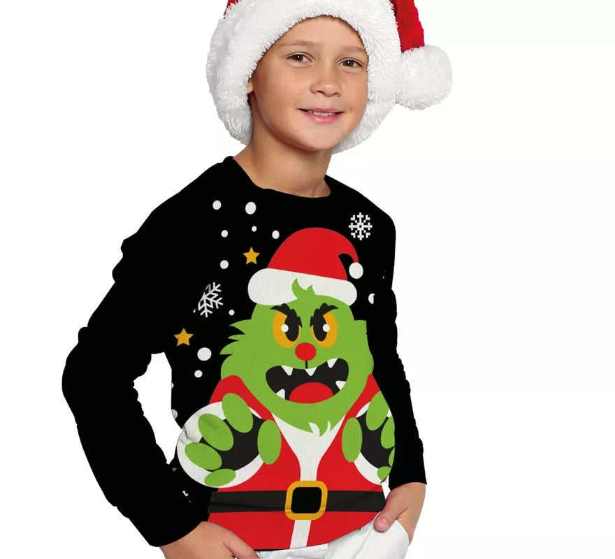 Translation missing: en.Jersey de Duende Gruñón de Navidad para niños
