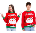 Jersey de Navidad Papá Noel Feliz Navidad rojo y verde para adulto