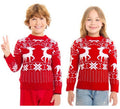 Jersey de Navidad Renos greca rojo para niños