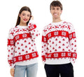 Jersey de Navidad Woods Greca Copos rojo y blanco para adulto
