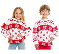 Jersey de Navidad Woods Greca Copos rojo y blanco para niños