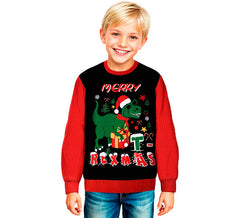 Christmas Dinosaur Sweater for Kids
