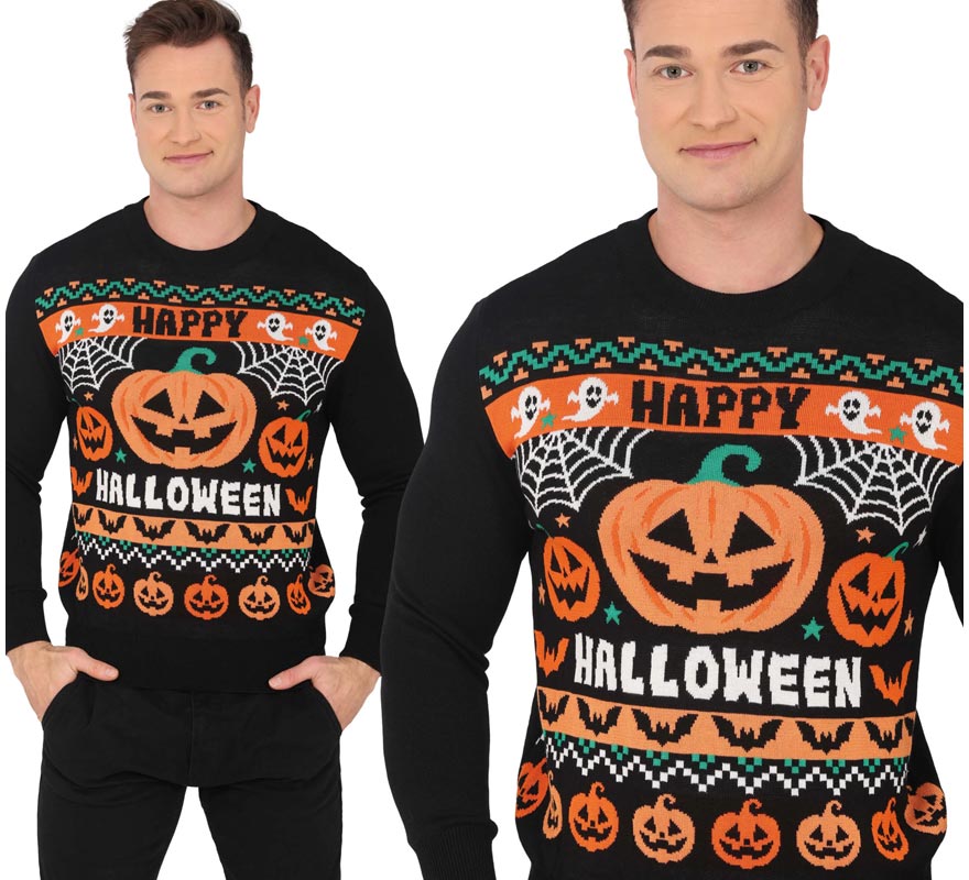 Translation missing: en.Jersey Halloween Calabaza para hombre