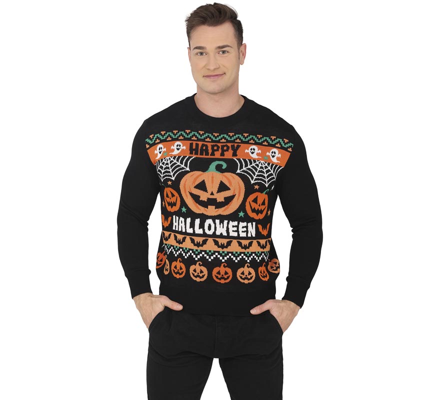 Translation missing: en.Jersey Halloween Calabaza para hombre