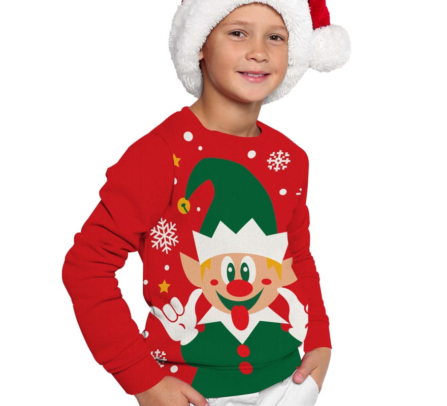 Translation missing: en.Jersey Navidad Elfo Feliz para niños