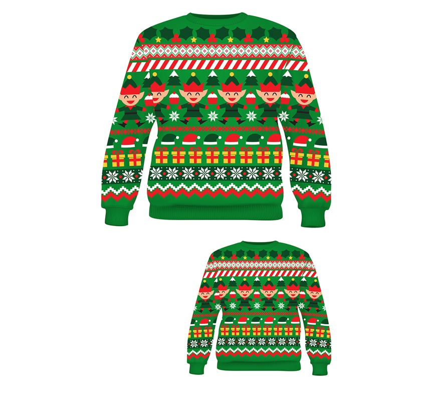 Translation missing: en.Jersey Navidad Elfo verde para hombre