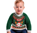 Jersey Navidad Ho Ho Ho verde y rojo para bebé
