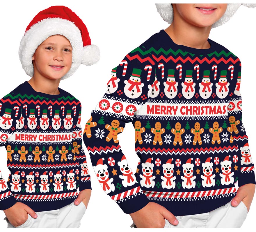 Translation missing: en.Jersey Navidad Muñeco de Nieve para niños