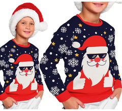 Cool Santa Claus Christmas sweater for kids