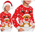 Jersey Navidad Reno Feliz rojo para niños