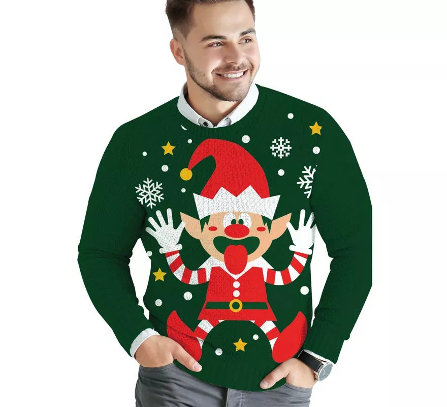 Translation missing: en.Jersey Navideño de Elfo para hombre