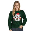 Jersey Navideño de Oso Polar con Purpurina para mujer