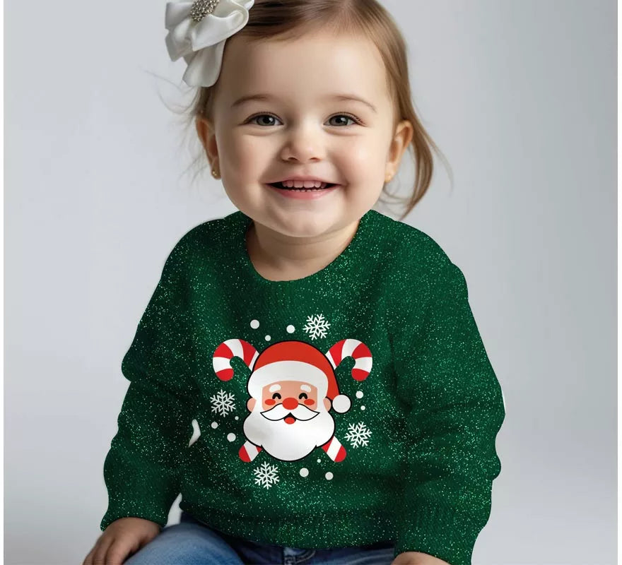 Translation missing: en.Jersey Navideño de Papá Noel con Purpurina para bebé