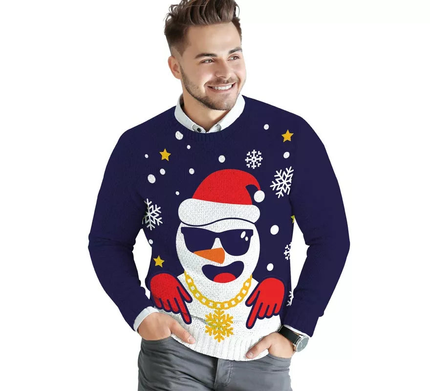Translation missing: en.Jersey Navideño de Papá Noel Divertido para hombre