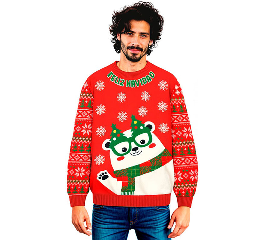 Translation missing: en.Jersey Navideño Osito Polar para adulto