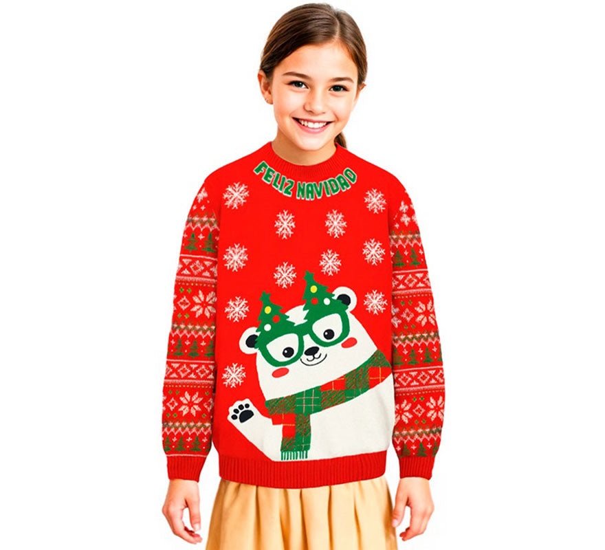 Translation missing: en.Jersey Navideño Osito Polar para niños
