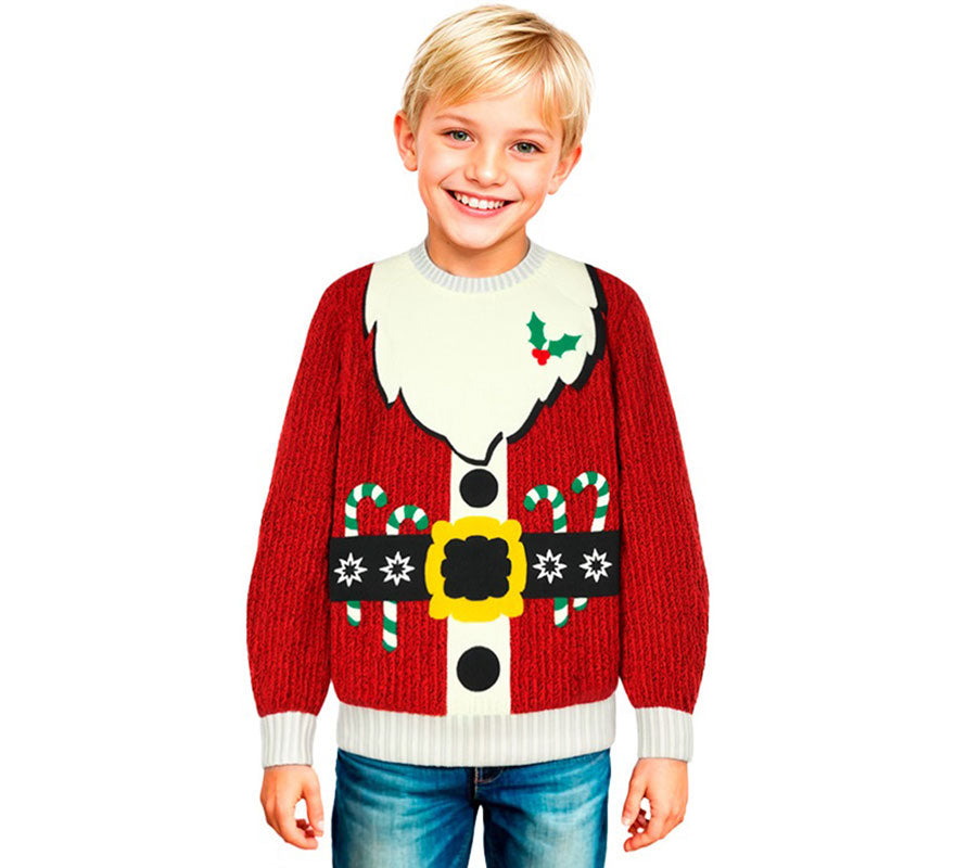Translation missing: en.Jersey Navideño Papá Noel para niños