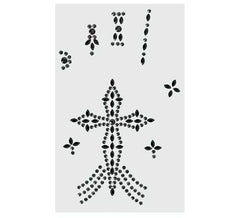 Adhesive Cross Hand Facial Jewelry