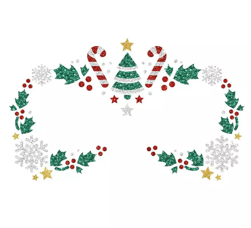 Joyas Faciales Adhesivas Árbol de Navidad
