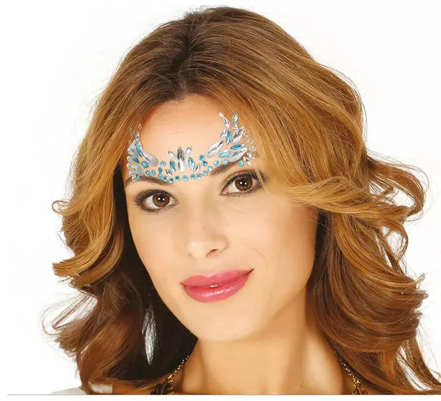 Joyas Faciales Adhesivas Azuladas